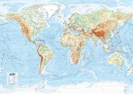 Svět - nástěnná obecně zeměpisná mapa 1 : 21 000 000, 4.  vydání