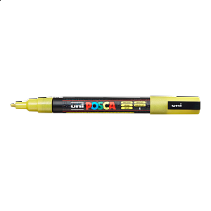 Posca akrylový popisovač PC-3ML, 0,9 - 1,3 mm, třpytivě žlutá (tenký kulatý hrot)