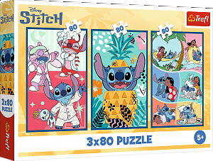 Puzzle Lilo & Stitch Svět Stitche 3x80 dílků