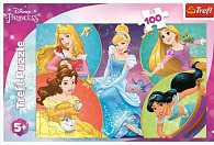 Trefl Puzzle Disney princezny: Setkání sladkých princezen 100 dílků