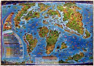 Mapa prehistorického světa pro děti
