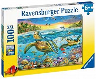 Ravensburger Puzzle - Plavání s vodními želvami 100 dílků