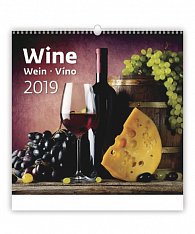 Kalendář nástěnný 2019 - Wine/Wein/Víno
