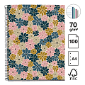 Miquelrius poznámkový blok - BOHO ESSENCE, NB - 4, A4, 70 g, karton, 100 listů, linka, mix barev