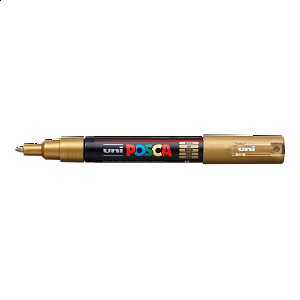 Posca popisovač PC-1M, 0,7 - 1 mm, zlatá (25)