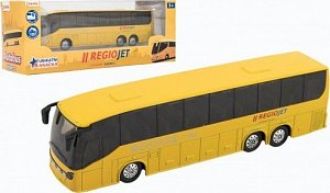 Autobus RegioJet kov/plast 18,5cm na zpětné natažení v krabičce