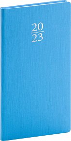 Diář 2023: Capys - světle modrý, kapesní, 9 × 15,5 cm