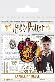 Smaltovaný odznak Harry Potter - Nebelvír