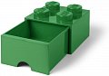 Úložný box LEGO s šuplíkem 4 - tmavě zelený