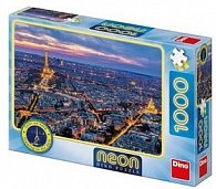 Puzzle Paříž v noci 1000 dílků neon