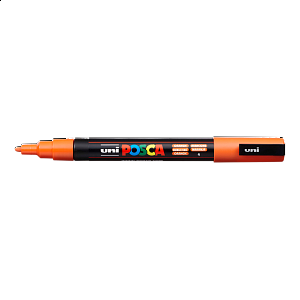 Posca popisovač PC-3M, 0,9 - 1,3 mm, oranžová (4)