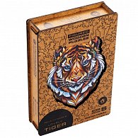 UNIDRAGON dřevěné puzzle - Tygr, velikost S (19x24cm)