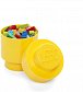 Úložný box LEGO kulatý - žlutý