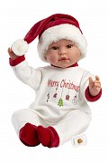 Llorens 74501 NEW BORN - realistická panenka miminko se zvuky a měkkým látkovým tělem - 45 cm