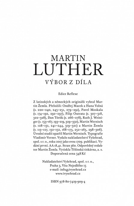 Náhled Martin Luther - Výbor z díla