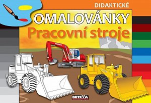 Pracovní stroje - didaktické omalovánky