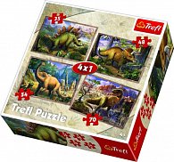Trefl Puzzle Dinosauři 4v1 (35,48,54,70 dílků)