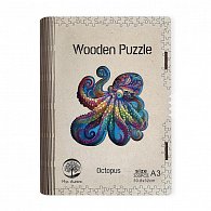 Dřevěné puzzle/Chobotnice A3