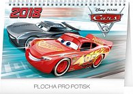 Kalendář stolní 2018 - Cars, 23,1 x 14,5 cm