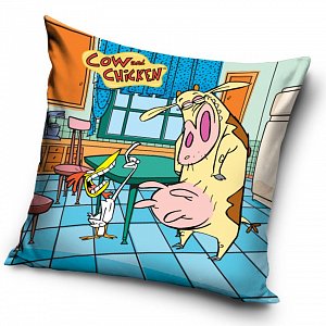 Polštářek Cow nad Chicken Tak poslouchej kámo