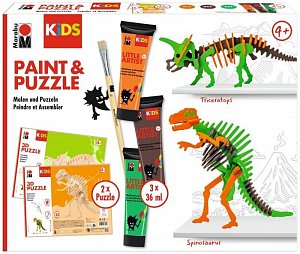 Marabu KiDS Little Artist Paint&Puzzle - Dino