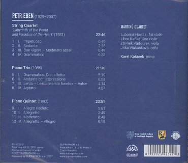 Náhled Eben: Smyčcový kvartet, Klavírní trio - CD