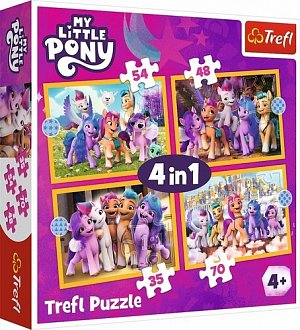 Puzzle My Little Pony: Seznamte se s poníky 4v1 (35,48,54,70 dílků)