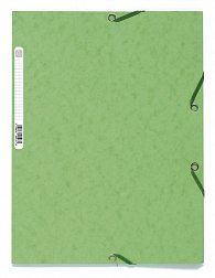 Exacompta spisové desky s gumičkou a štítkem, A4 maxi, prešpán, světle zelené