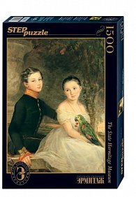 Puzzle 1500 Robertson Děti s papouškem (ze sbírek ruských muzeí)