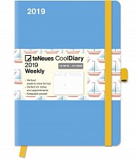 Diář Cool Diary Lightblue/Boat 2019 (16 x 22 cm)