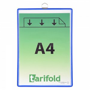 djois rámeček s kapsou a očkem, A4, otevřený shora, modrý, 5 ks