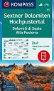 Sextenské Dolomity, Hochpustertal / Dolomiti di Sesto, Alta Pusteria 1:25 000 / turistická mapa KOMPASS 657