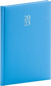 Diář 2023: Capys - světle modrý, týdenní, 15 × 21 cm
