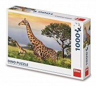 Puzzle 1000 dílků Žirafí rodina