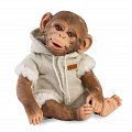 Guca 989 REBORN OPIČKA - realistická opička miminko s měkkým látkovým tělem - 32 cm