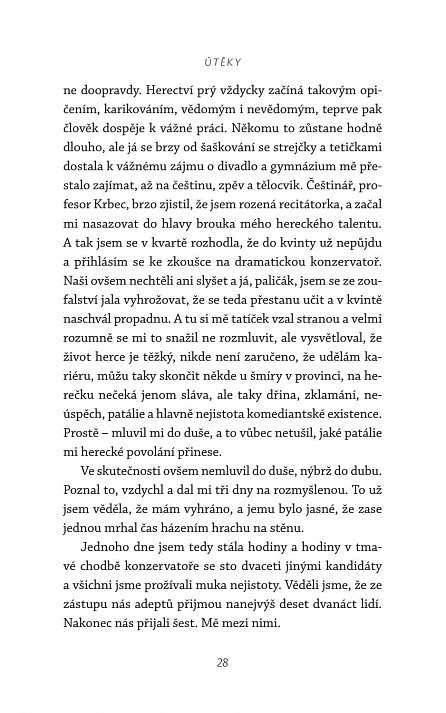 Náhled Útěky – Lída Baarová. Život české herečky, jak jej podle jejího vyprávění zapsal Josef Škvorecký, 4.  vydání