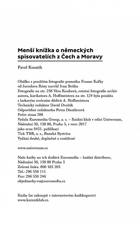 Náhled Menší knížka o německých spisovatelích z Čech a Moravy