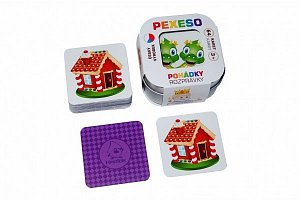 Pexeso Pohádky 64 karet společenská hra v plechové krabičce 6,5x6,5x4cm