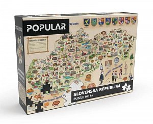 Popular Puzzle Mapa Slovenska 160 dílků