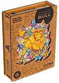 UNIDRAGON dřevěné puzzle BÝK velikost M (25x29cm)