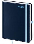 Týdenní diář 2026 A5 Double Blue s poutkem