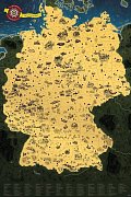 Stírací mapa Německa Deluxe - zlatá
