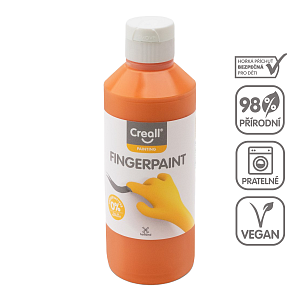 Creall prstová barva, 250 ml, oranžová