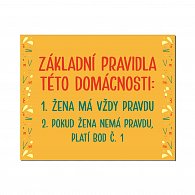 Cedulka na dveře - Pravidla domácnosti