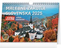 NOTIQUE Stolový kalendár Malebné zákutia Slovenska 2025 s extra veľkým kalendáriom, 30 x 21 cm Slovensky