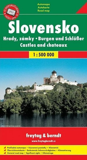 Slovensko hrady a zámky automapa 1:500 000