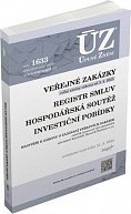 ÚZ 1633 Veřejné zakázky, Ochrana hospodářské soutěže, Veřejná podpora, Investiční pobídky, Registr smluv