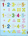 Puzzle MAXI - Čísla 1-5 s grafickými znaky/15 dílků