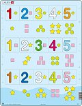Puzzle MAXI - Čísla 1-5 s grafickými znaky/15 dílků