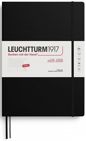 Academic Week Planner 2026 Master (A4+) 18 Months Black